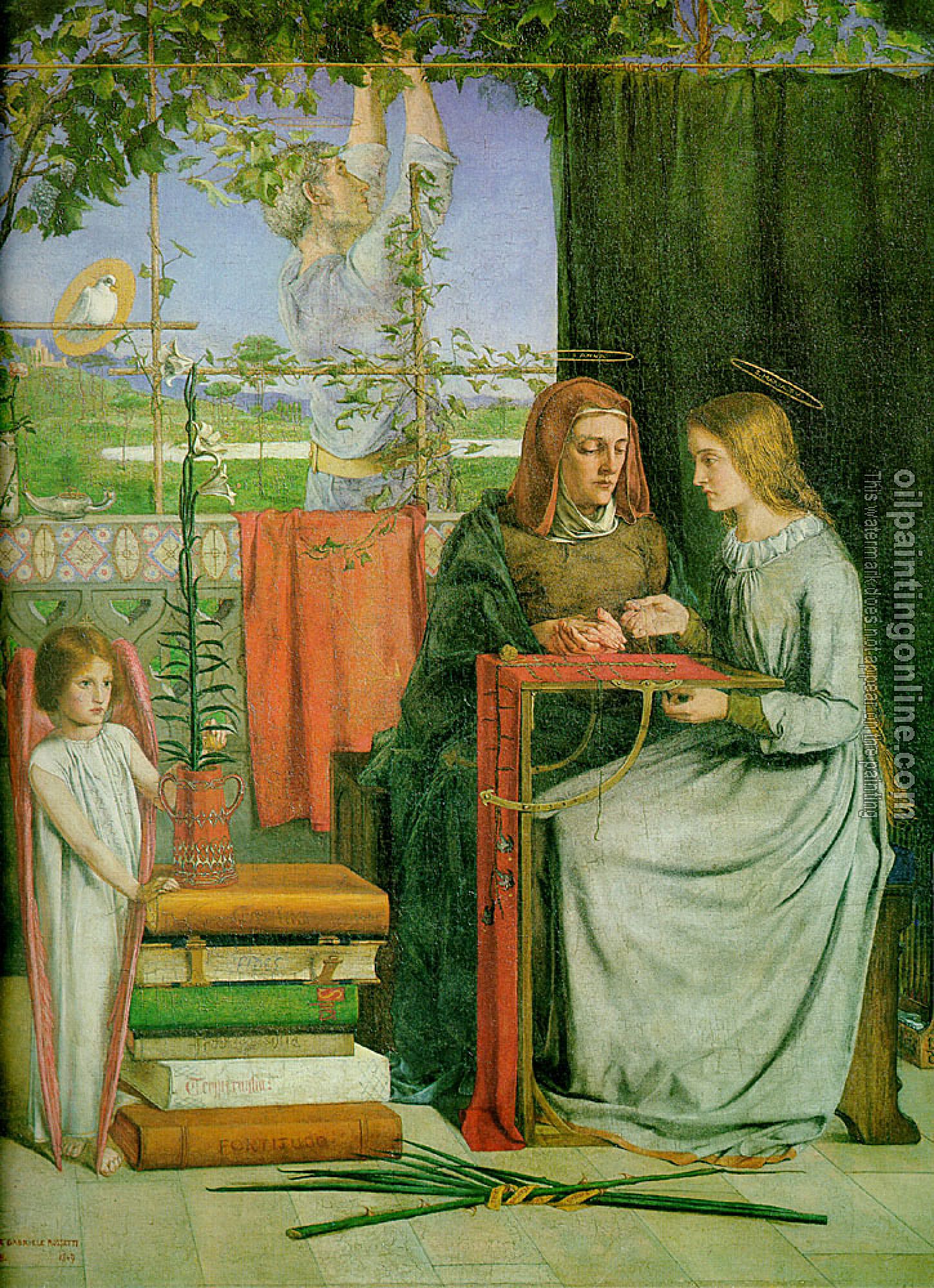 Rossetti, Dante Gabriel - The Girlhood of Mary Virgin